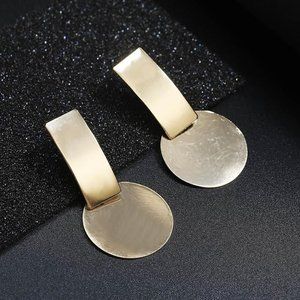 Double Layers Round Drop Earring